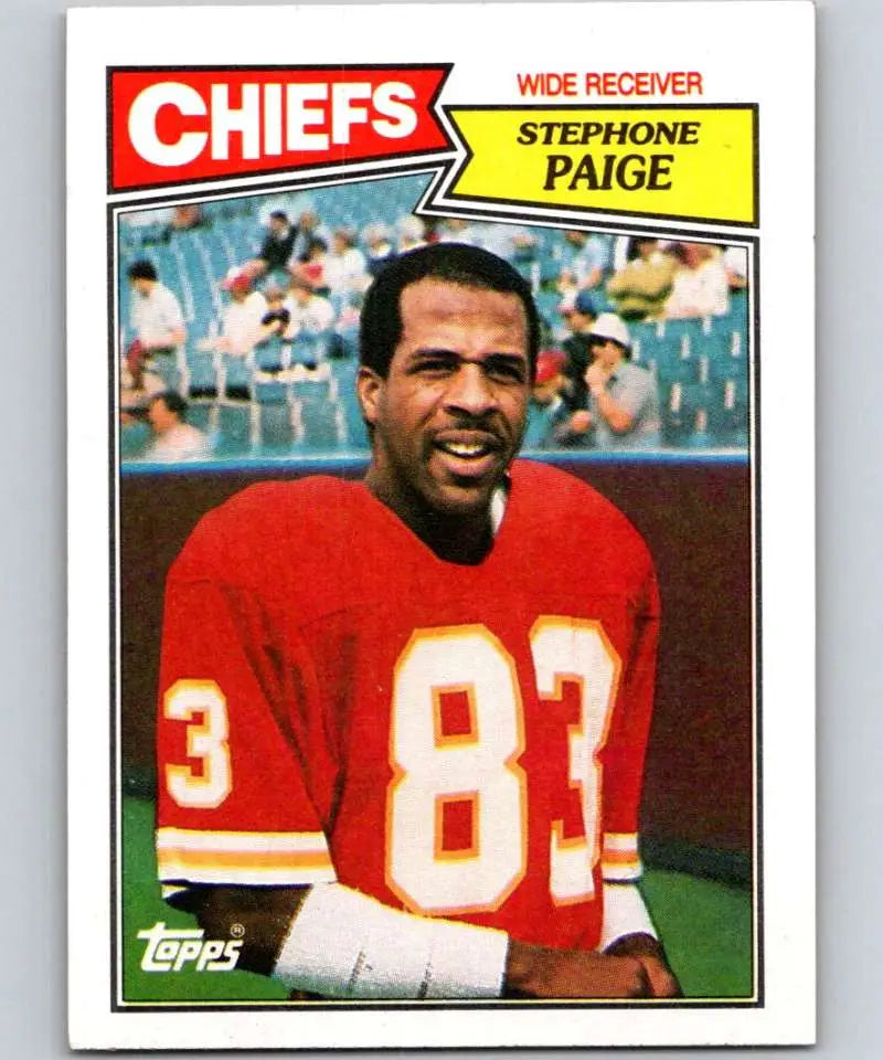 1987 Topps #162 Stephone Paige EX Excellent Kansas City Chiefs Football Card - Football Card Single