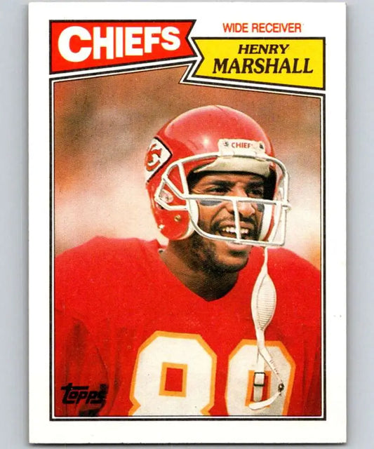 1987 Topps #163 Henry Marshall EX Excellent Kansas City Chiefs Football Card - Football Card Single