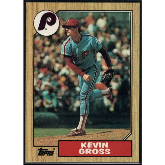 1987 Topps #163 Kevin Gross EX Excellent Philadelphia Phillies Baseball Card