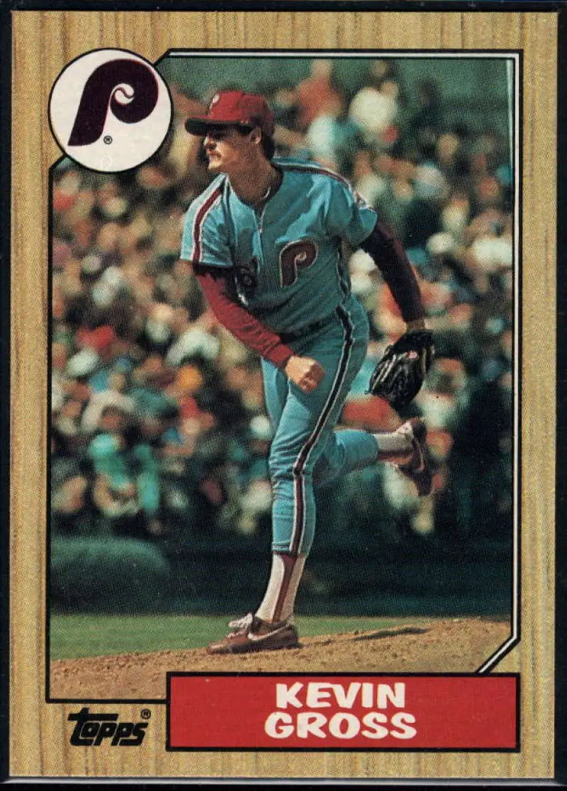 1987 Topps #163 Kevin Gross EX Excellent Philadelphia Phillies Baseball Card - Baseball Card Single