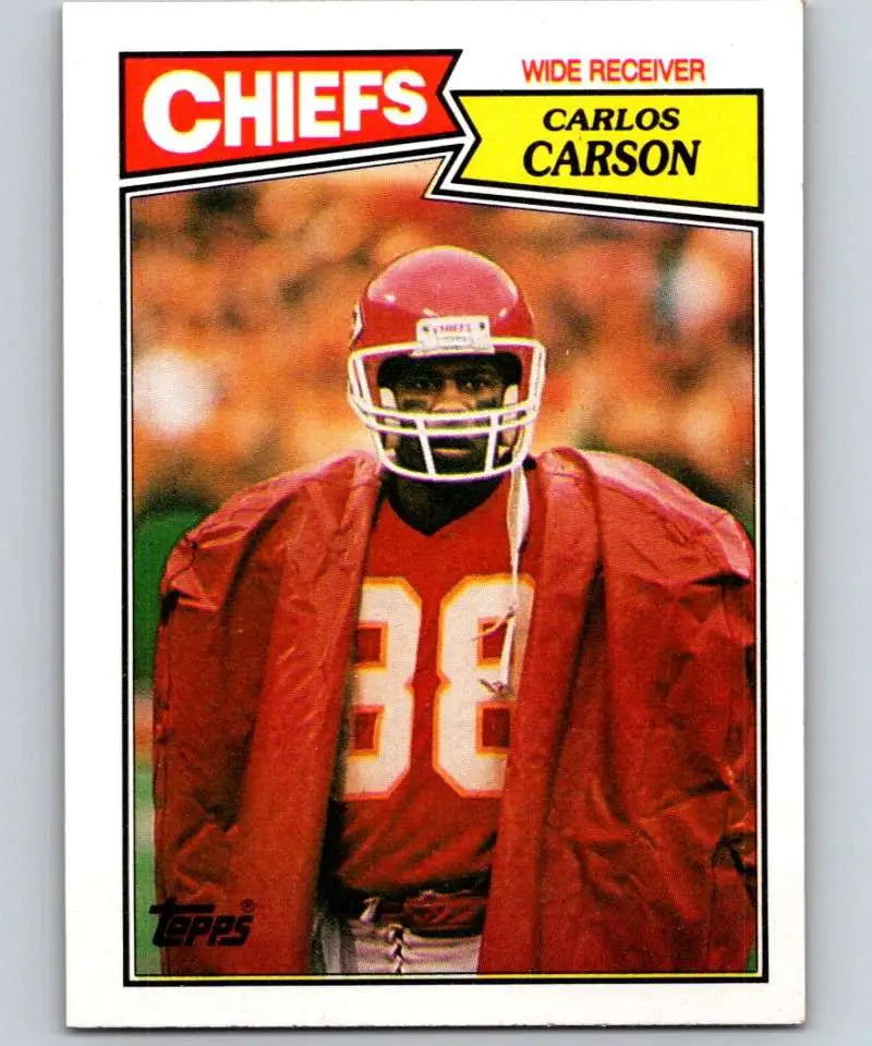 1987 Topps #164 Carlos Carson EX Excellent Kansas City Chiefs Football Card - Football Card Single