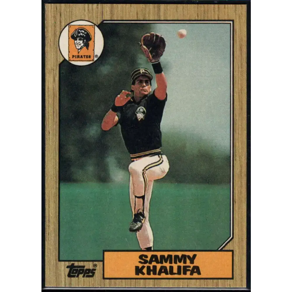 1987 Topps #164 Sammy Khalifa EX Excellent Pittsburgh Pirates Baseball Card - Baseball Card Single