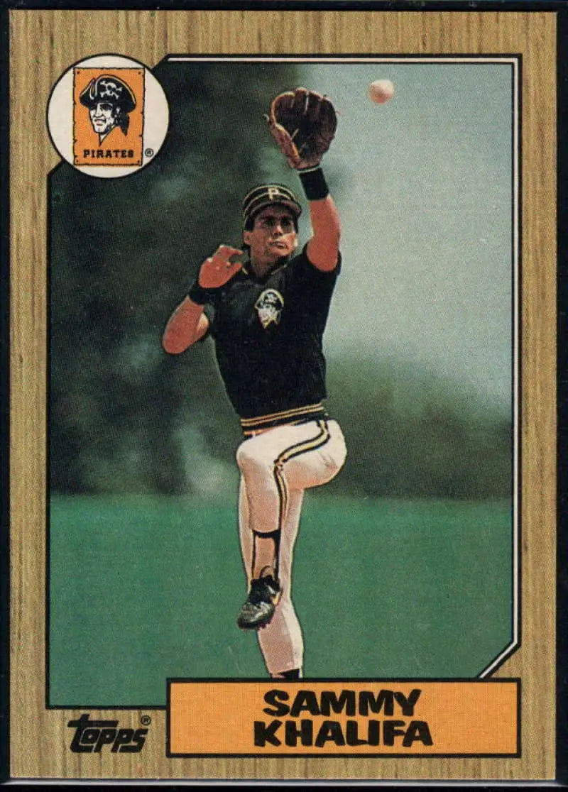 1987 Topps #164 Sammy Khalifa EX Excellent Pittsburgh Pirates Baseball Card - Baseball Card Single