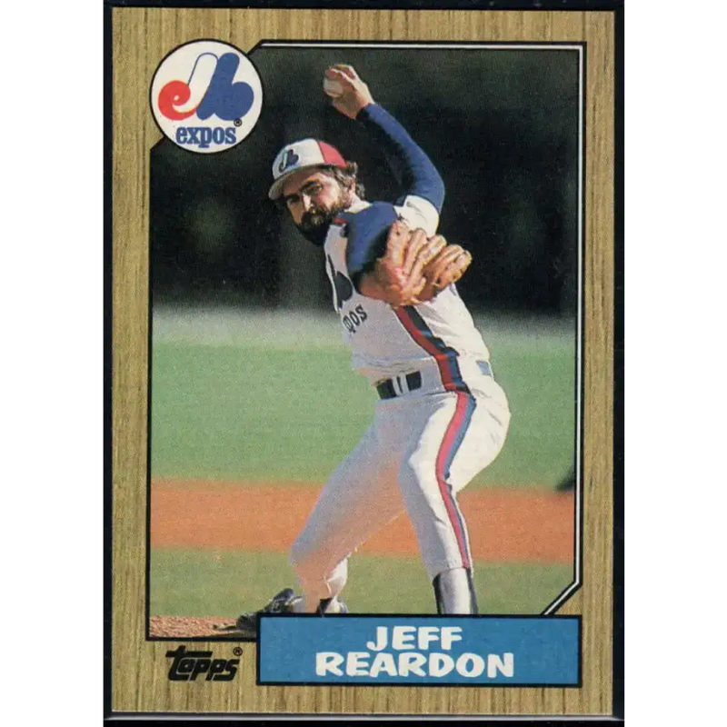 1987 Topps #165 Jeff Reardon EX Excellent Montreal Expos Baseball Card - Baseball Card Single