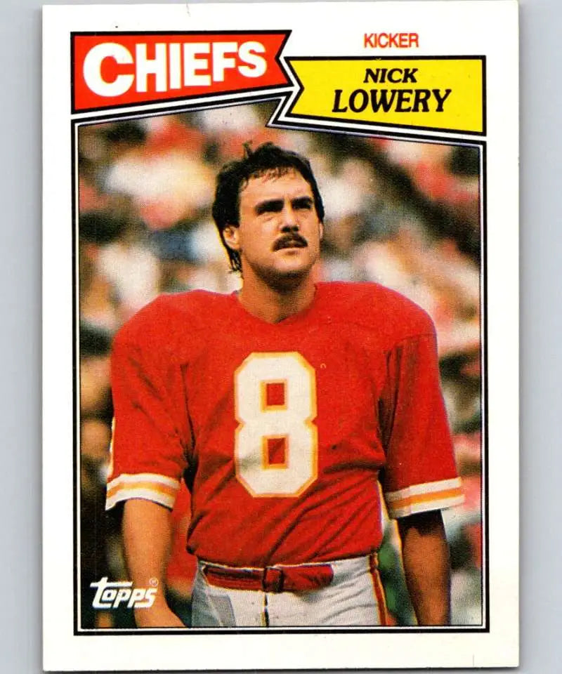 1987 Topps #165 Nick Lowery EX Excellent Kansas City Chiefs Football Card - Football Card Single