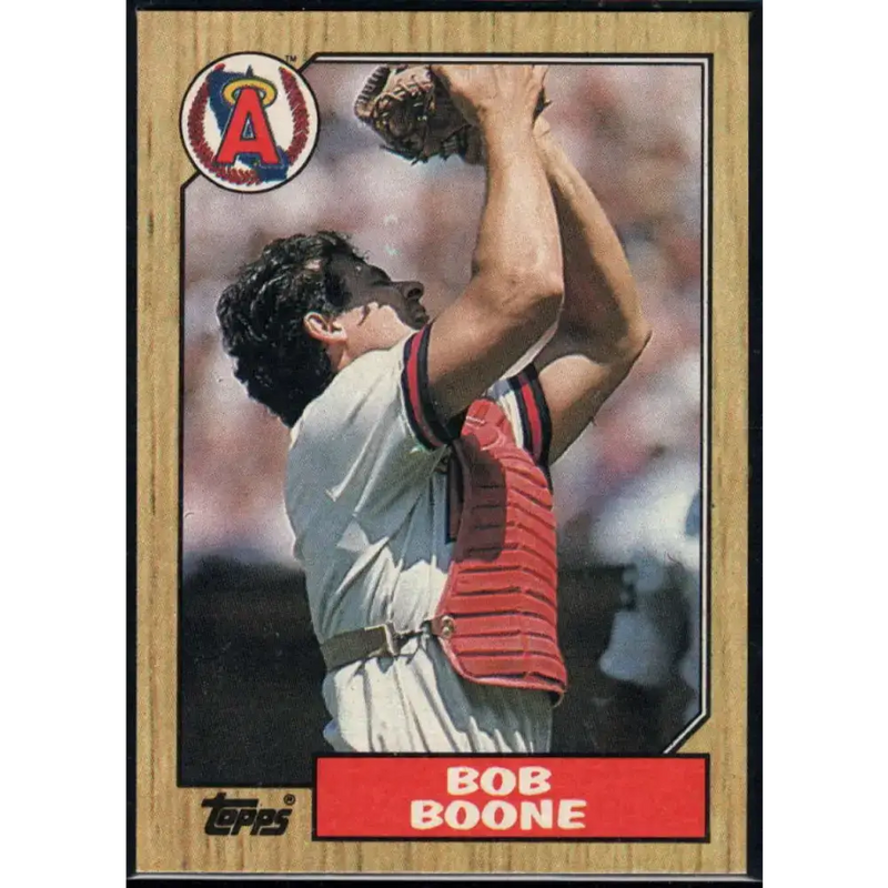 1987 Topps #166 Bob Boone EX Excellent California Angels Baseball Card - Baseball Card Single