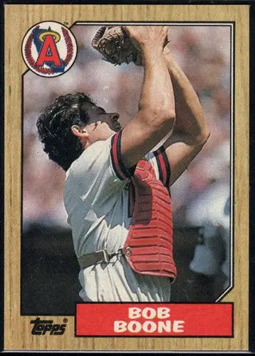 1987 Topps Bob Boone baseball card with original gloss NM-MT Angels ID 2512