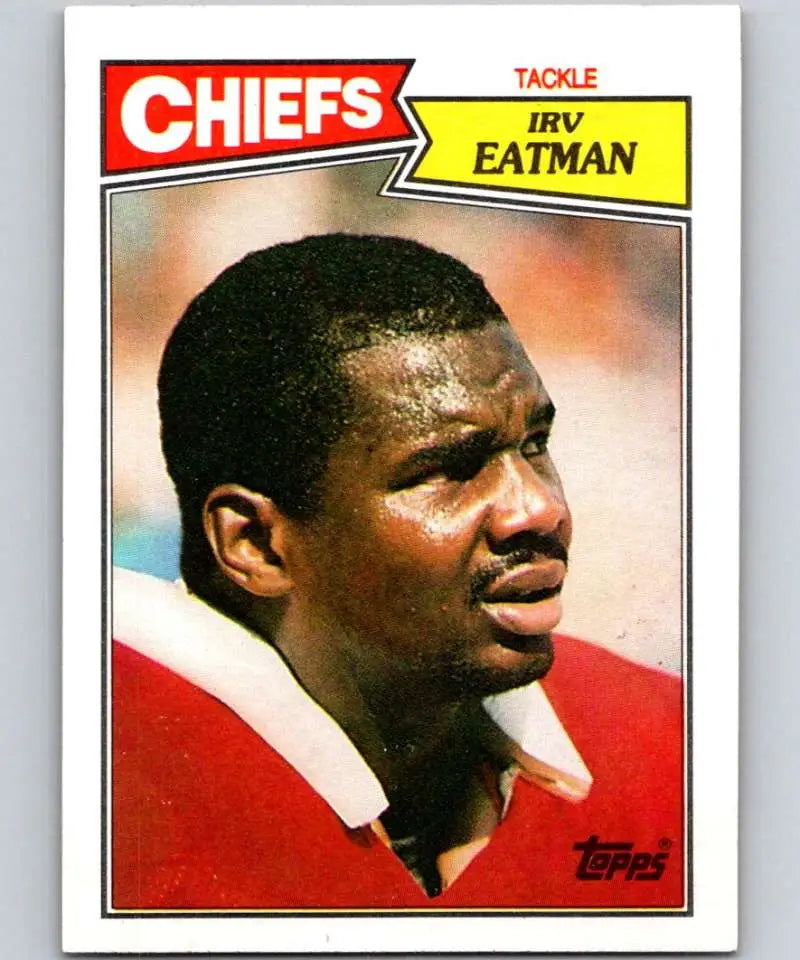 1987 Topps #166 Irv Eatman EX Excellent RC Rookie Kansas City Chiefs Football Card - Football Card Single