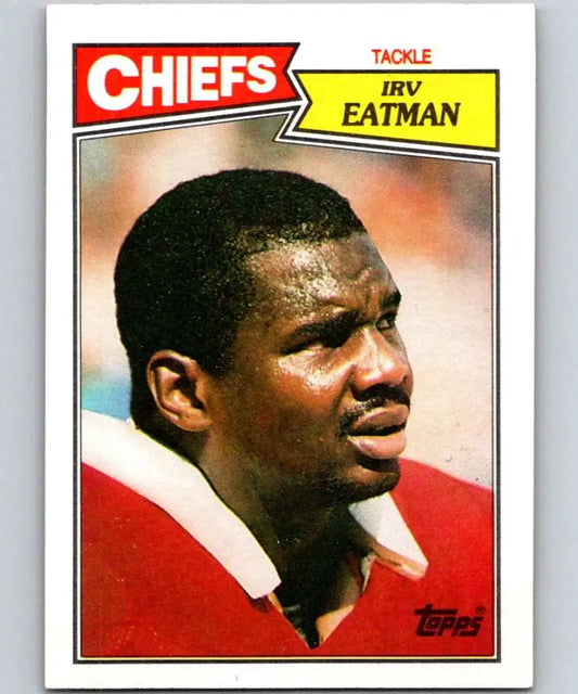 1987 Topps #166 Irv Eatman EX Excellent RC Rookie Kansas City Chiefs Football Card - Football Card Single
