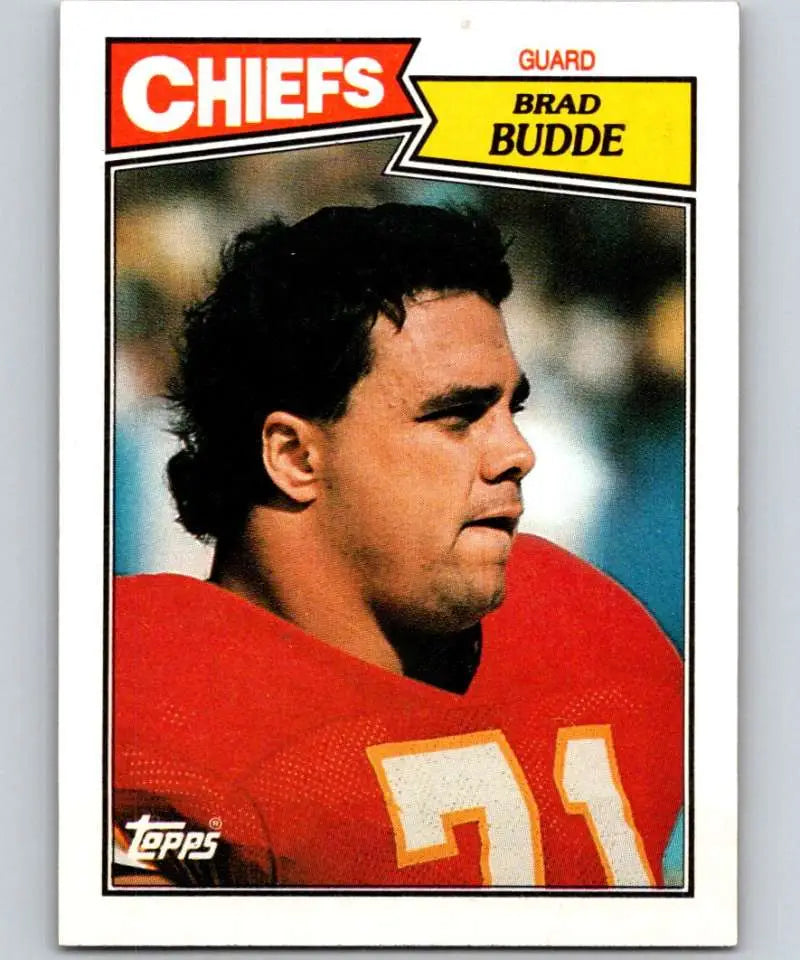 1987 Topps #167 Brad Budde EX Excellent Kansas City Chiefs Football Card - Football Card Single