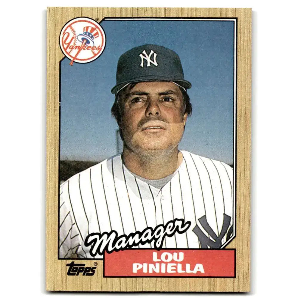 1987 Topps #168 Lou Piniella EX Excellent New York Yankees Baseball Card - Baseball Card Single