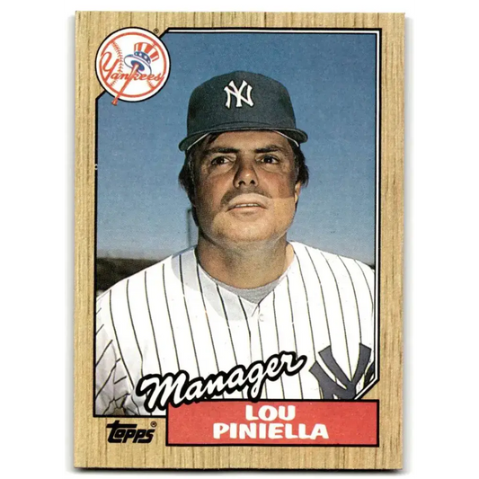 1987 Topps #168 Lou Piniella EX Excellent New York Yankees Baseball Card - Baseball Card Single