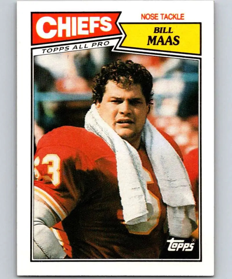 1987 Topps #169 Bill Maas EX Excellent Kansas City Chiefs Football Card - Football Card Single