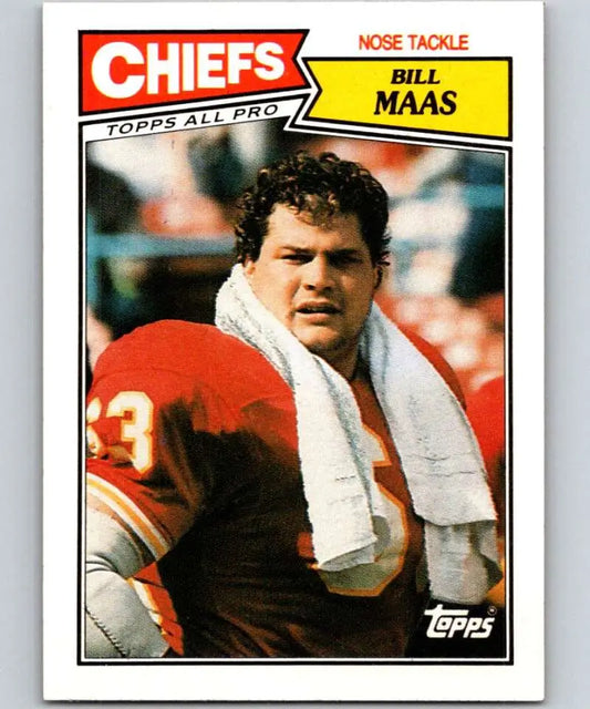 1987 Topps #169 Bill Maas EX Excellent Kansas City Chiefs Football Card - Football Card Single