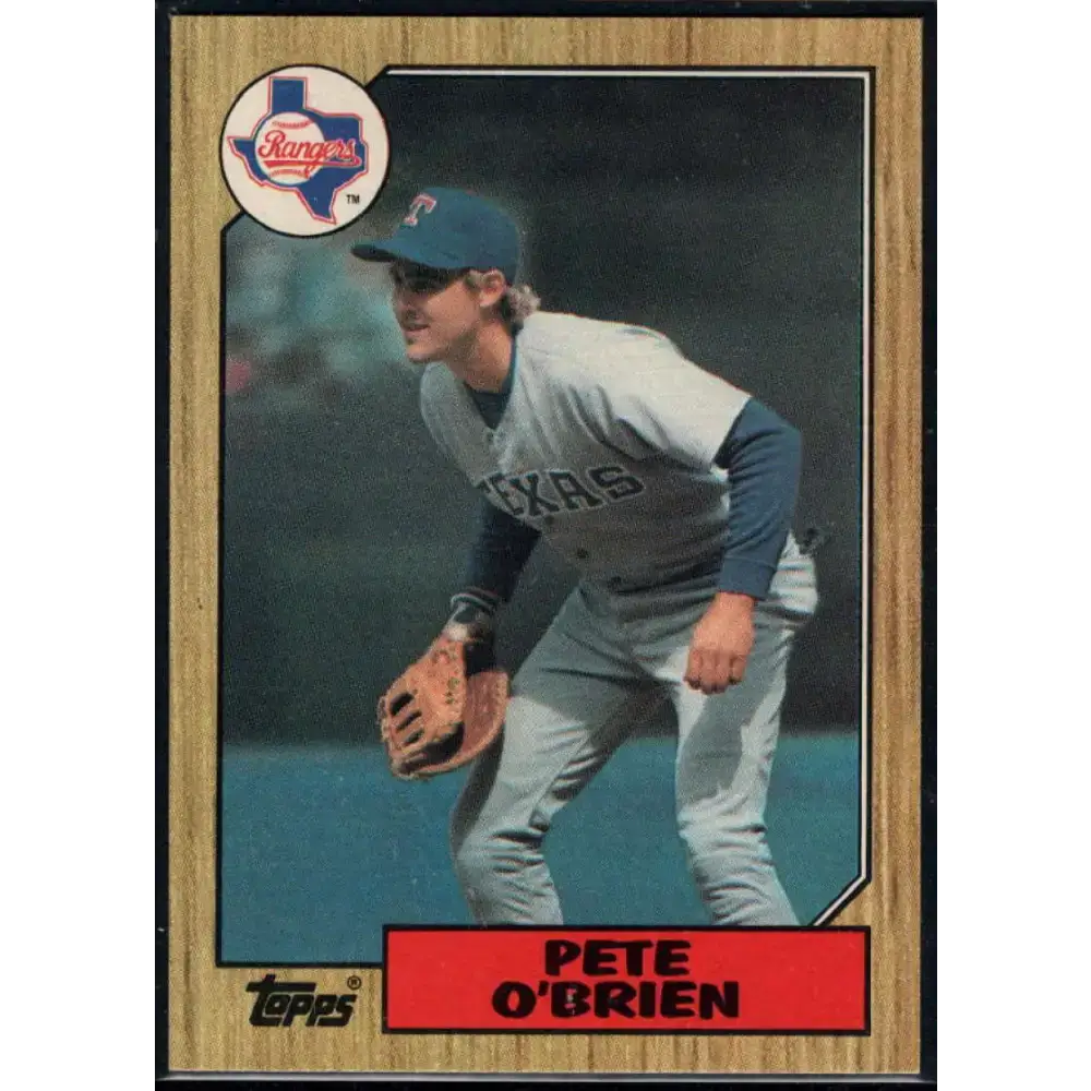 1987 Topps #17 Pete O’Brien EX Excellent Texas Rangers Baseball Card - Baseball Card Single