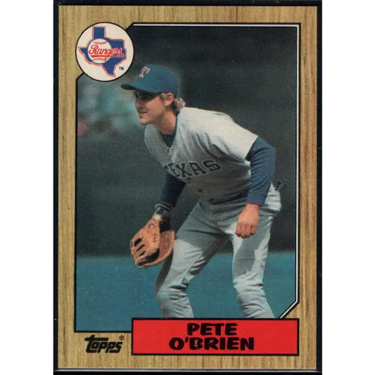 1987 Topps #17 Pete O’Brien EX Excellent Texas Rangers Baseball Card - Baseball Card Single