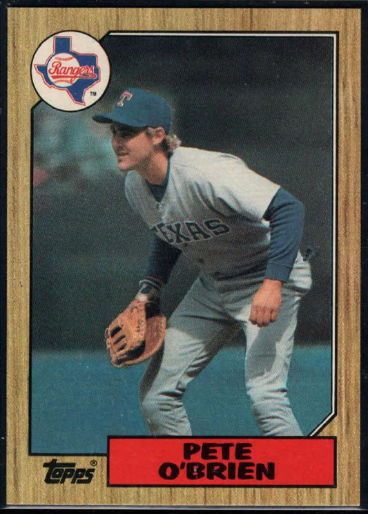 1987 Topps #17 Pete O’Brien EX Excellent Texas Rangers Baseball Card - Baseball Card Single