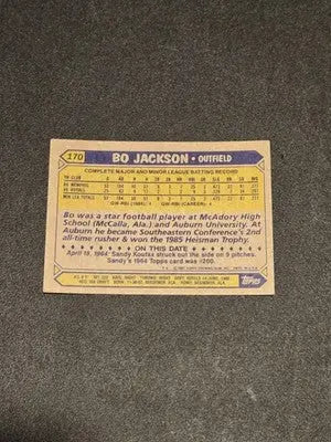 1987 Topps #170 Bo Jackson - Baseball Card Single