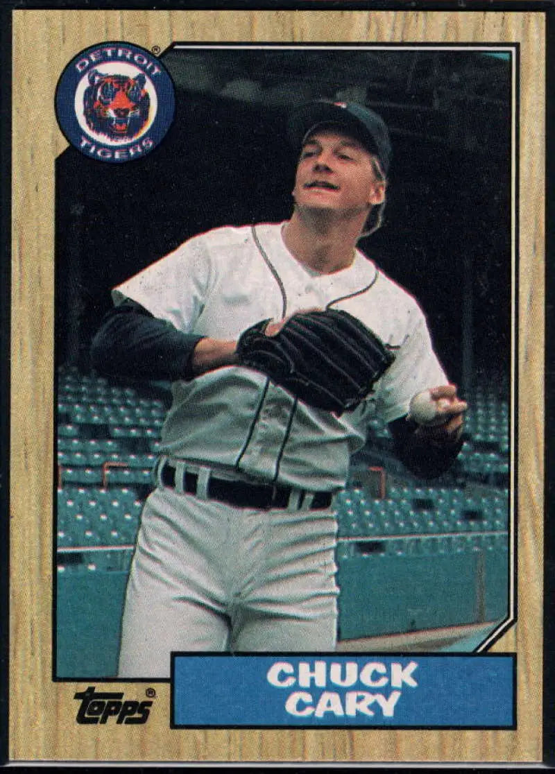 1987 Topps #171 Chuck Cary EX Excellent RC Rookie Detroit Tigers Baseball Card - Baseball Card Single