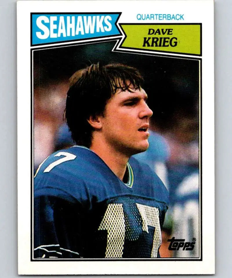 1987 Topps #173 Dave Krieg EX Excellent Seattle Seahawks Football Card - Football Card Single