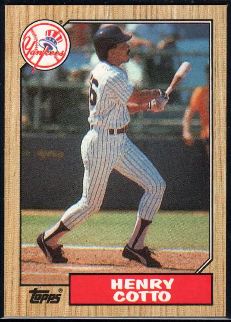 1987 Topps #174 Henry Cotto EX Excellent New York Yankees Baseball Card - Baseball Card Single