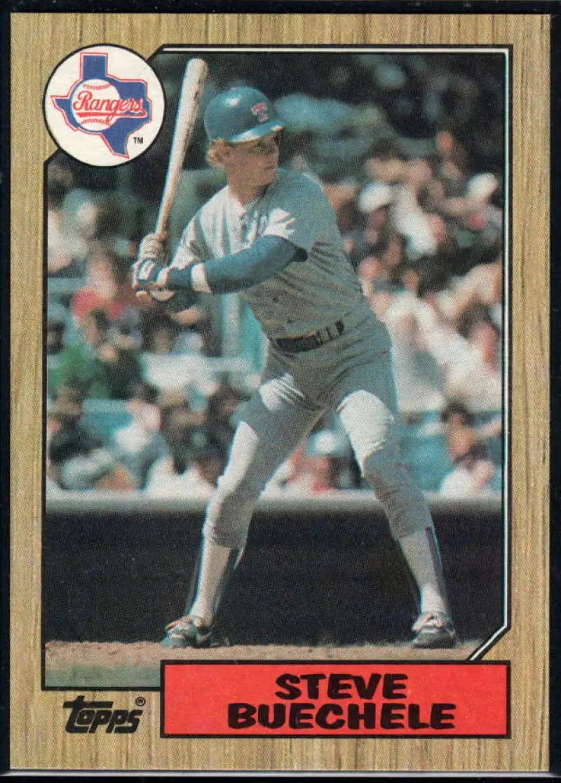 1987 Topps #176 Steve Buechele EX Excellent Texas Rangers Baseball Card - Baseball Card Single