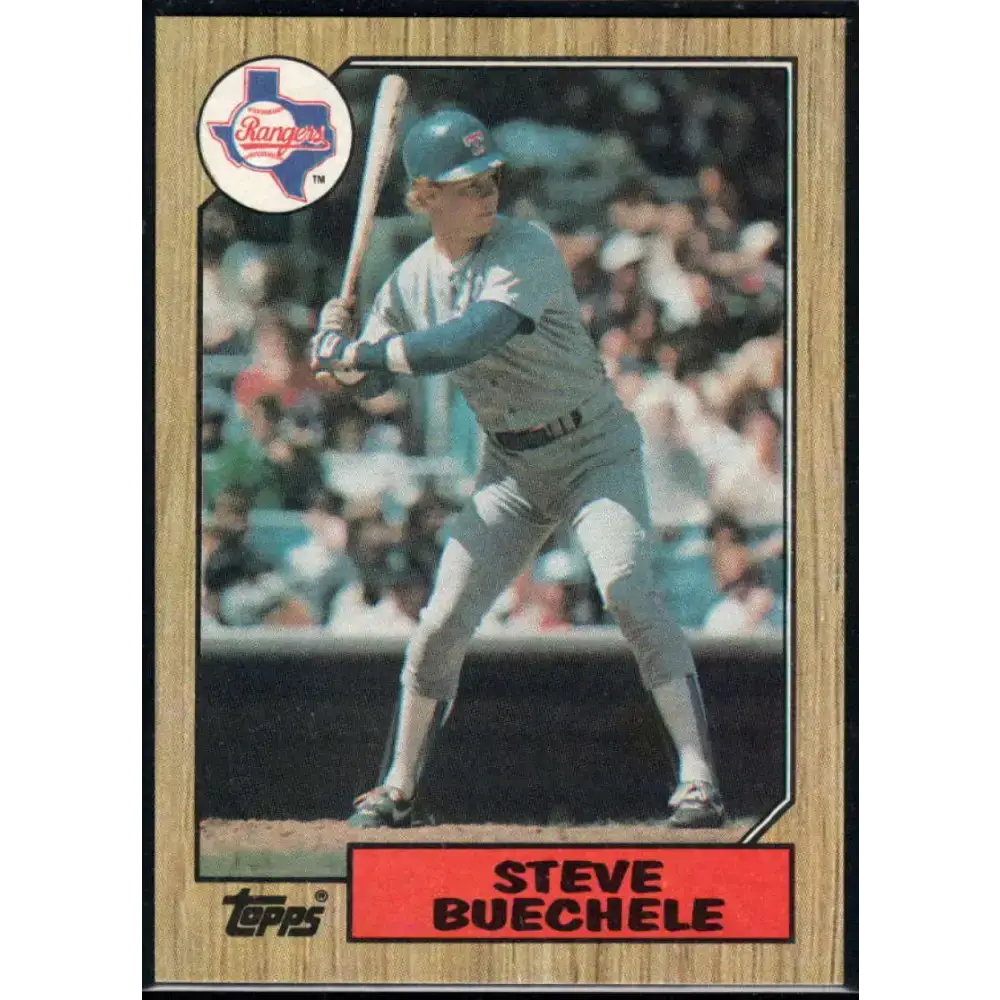 1987 Topps #176 Steve Buechele EX Excellent Texas Rangers Baseball Card - Baseball Card Single