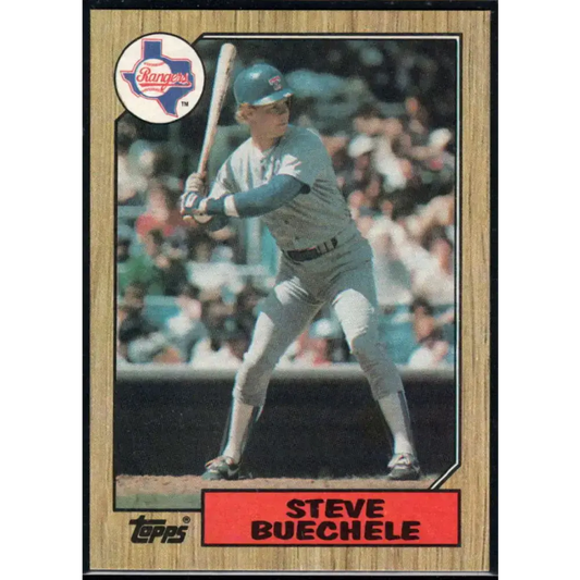 1987 Topps #176 Steve Buechele EX Excellent Texas Rangers Baseball Card - Baseball Card Single