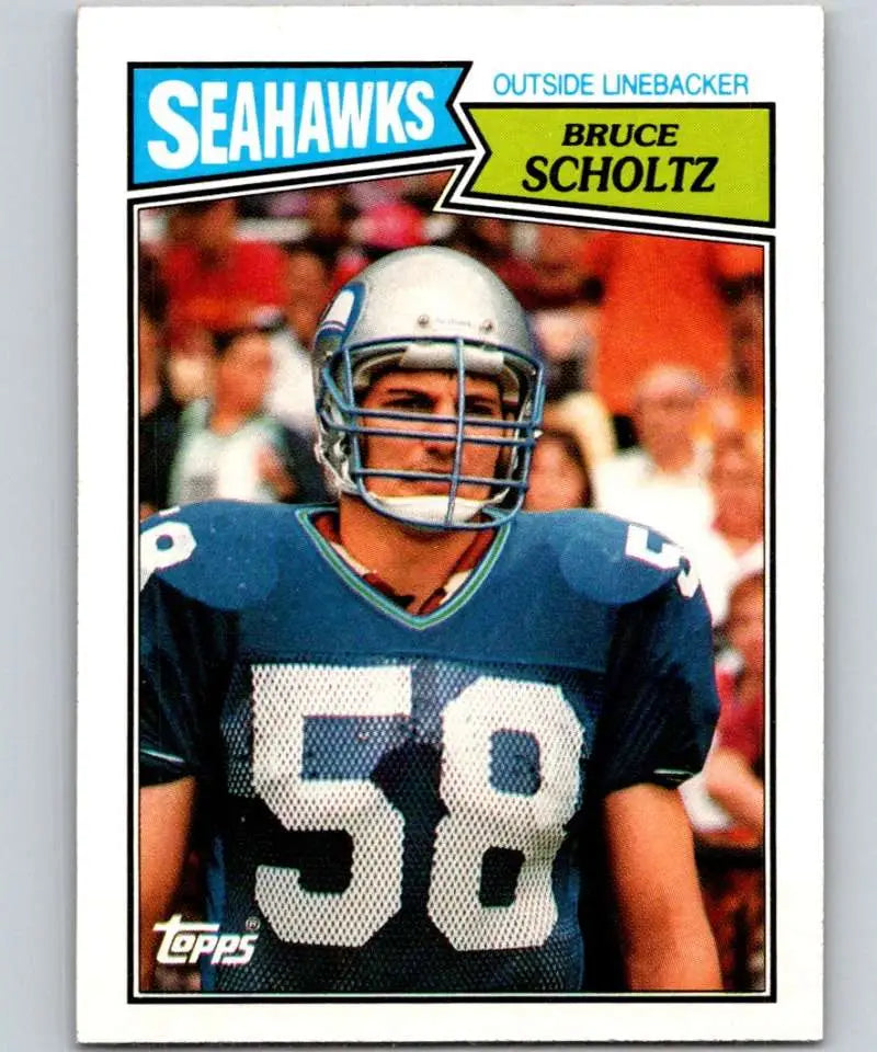 1987 Topps #178 Bruce Scholtz EX Excellent Seattle Seahawks Football Card - Football Card Single