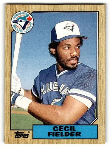 1987 Topps Cecil Fielder Toronto Blue Jays baseball card front view