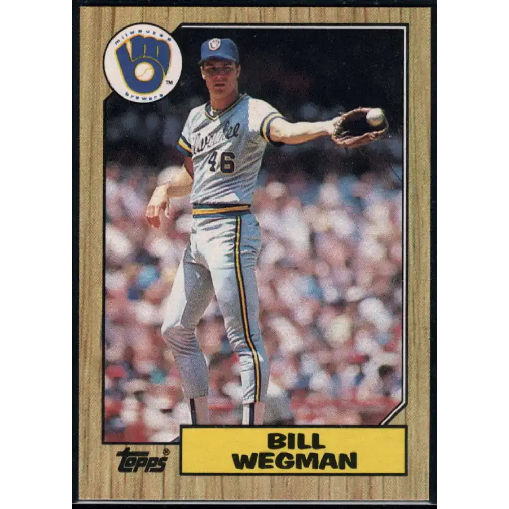 1987 Topps #179 Bill Wegman EX Excellent Milwaukee Brewers Baseball Card - Baseball Card Single