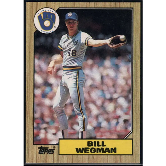 1987 Topps #179 Bill Wegman EX Excellent Milwaukee Brewers Baseball Card