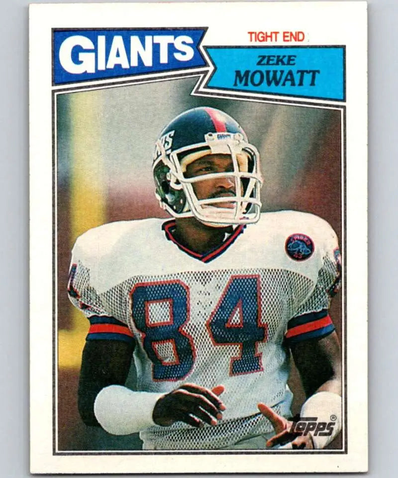 1987 Topps #18 Zeke Mowatt EX Excellent New York Giants Football Card - Football Card Single
