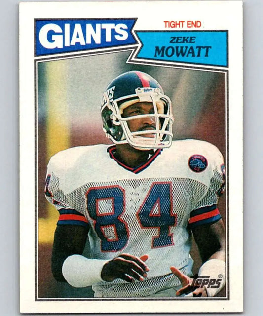 1987 Topps #18 Zeke Mowatt EX Excellent New York Giants Football Card - Football Card Single