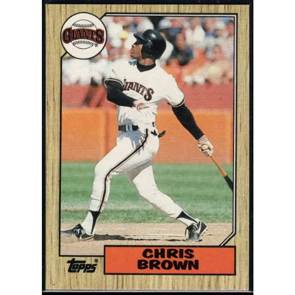 1987 Topps #180 Chris Brown EX Excellent San Francisco Giants Baseball Card - Baseball Card Single