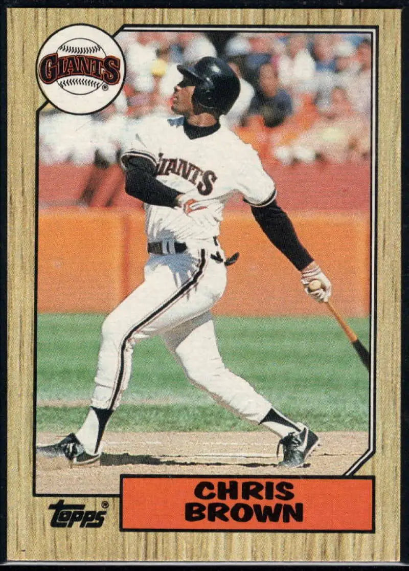 1987 Topps #180 Chris Brown EX Excellent San Francisco Giants Baseball Card - Baseball Card Single