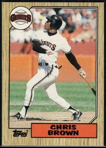 1987 Topps #180 Chris Brown NM-MT Giants - Baseball Card Single