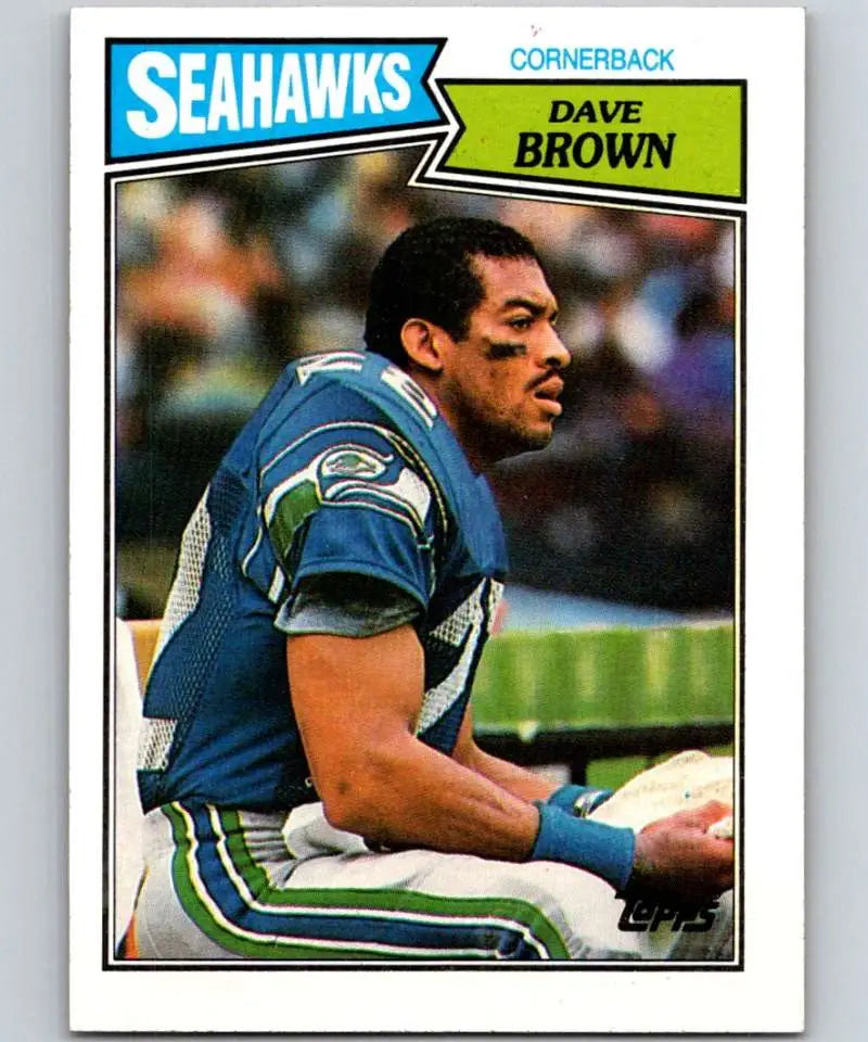1987 Topps #182 Dave Brown EX Excellent Seattle Seahawks Football Card - Football Card Single