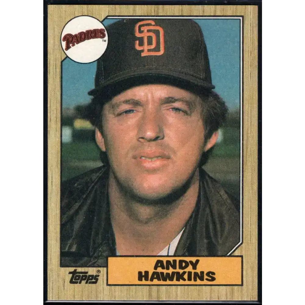 1987 Topps #183 Andy Hawkins EX Excellent San Diego Padres Baseball Card - Baseball Card Single