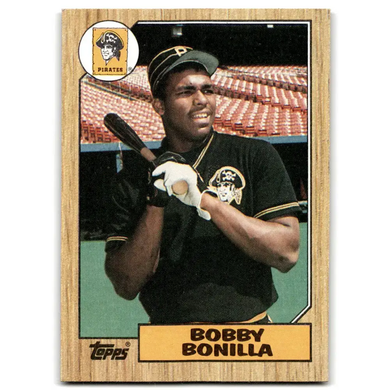 1987 Topps #184 Bobby Bonilla EX Excellent RC Rookie Pittsburgh Pirates Baseball Card - Baseball Card Single