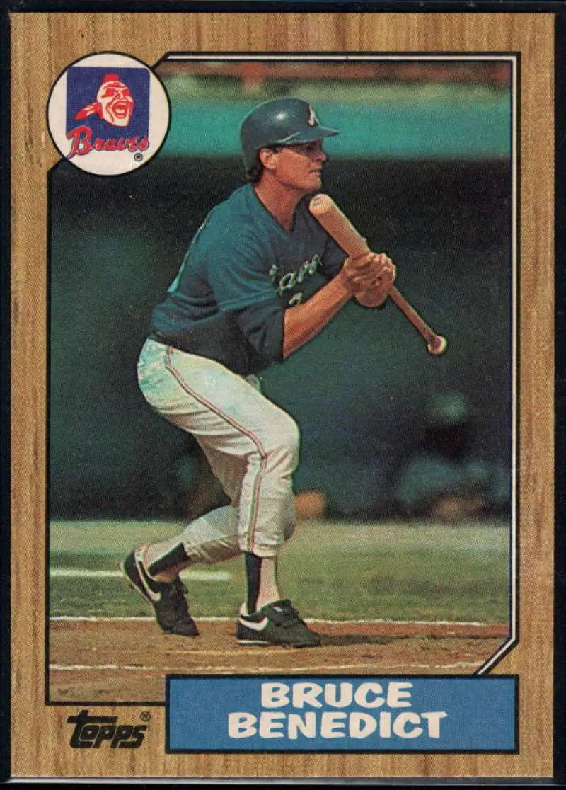 1987 Topps #186 Bruce Benedict EX Excellent Atlanta Braves Baseball Card - Baseball Card Single