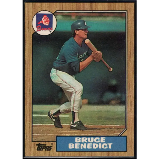 1987 Topps #186 Bruce Benedict EX Excellent Atlanta Braves Baseball Card