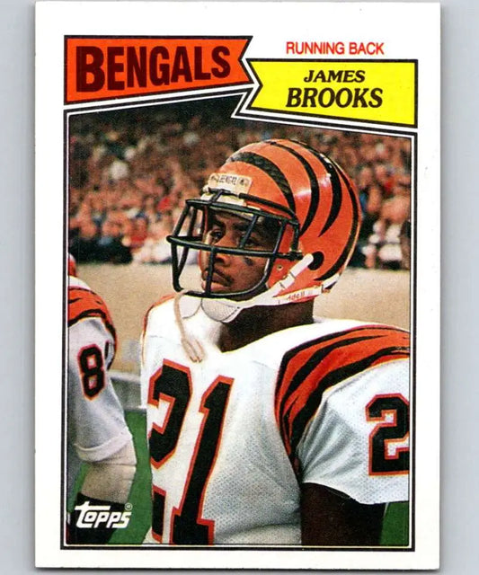 1987 Topps #186 James Brooks EX Excellent Cincinnati Bengals Football Card - Football Card Single