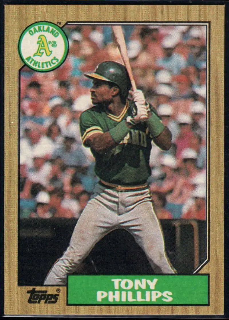 1987 Topps #188 Tony Phillips EX Excellent Oakland Athletics Baseball Card - Baseball Card Single