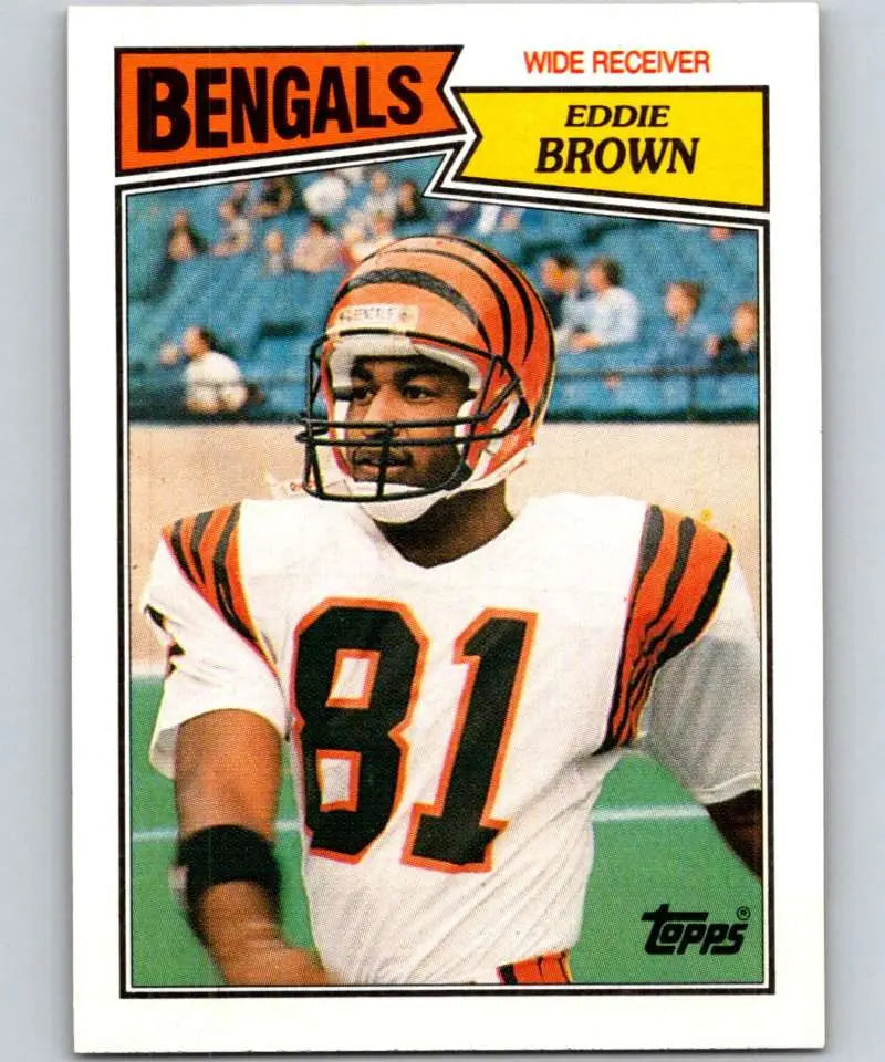 1987 Topps #189 Eddie Brown EX Excellent Cincinnati Bengals Football Card - Football Card Single