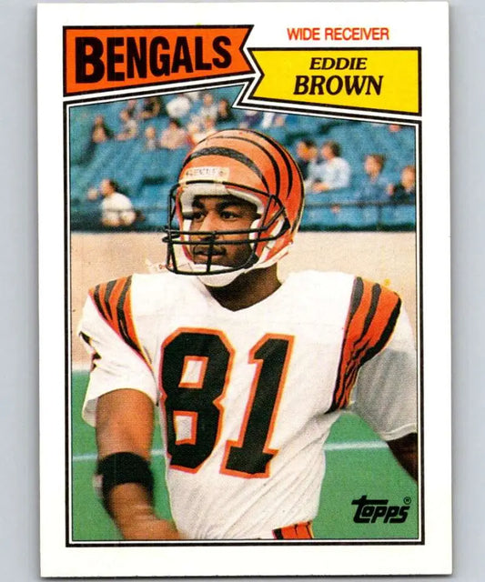 1987 Topps #189 Eddie Brown EX Excellent Cincinnati Bengals Football Card - Football Card Single