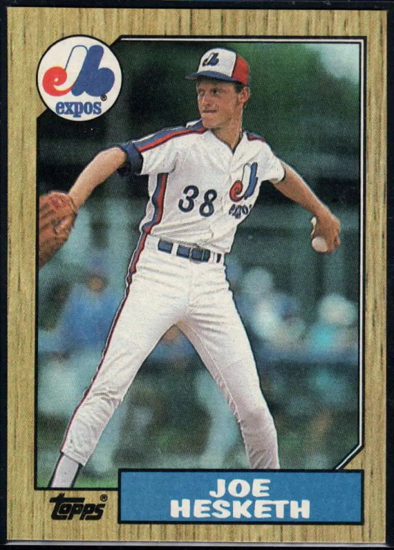 1987 Topps #189 Joe Hesketh EX Excellent Montreal Expos Baseball Card - Baseball Card Single