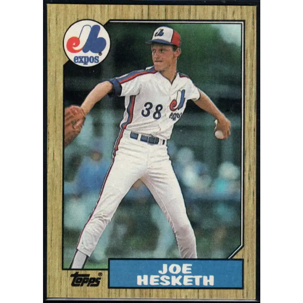 1987 Topps #189 Joe Hesketh EX Excellent Montreal Expos Baseball Card - Baseball Card Single