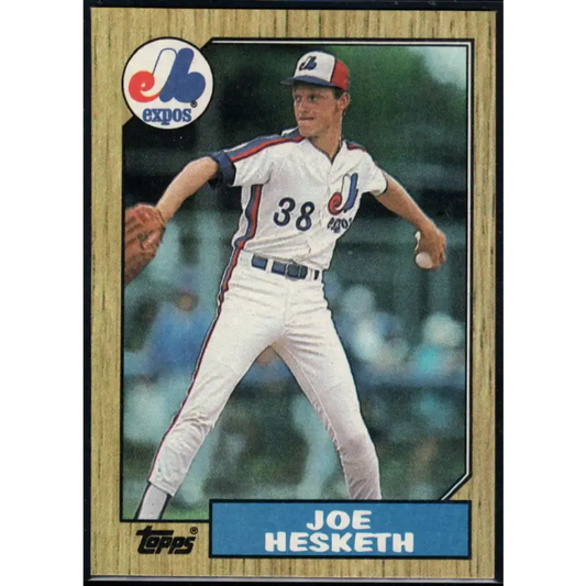1987 Topps #189 Joe Hesketh EX Excellent Montreal Expos Baseball Card - Baseball Card Single