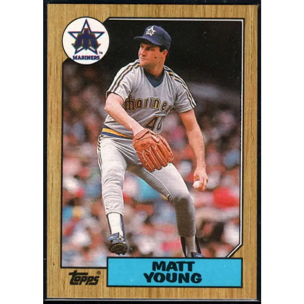 1987 Topps #19 Matt Young EX Excellent Seattle Mariners Baseball Card - Baseball Card Single
